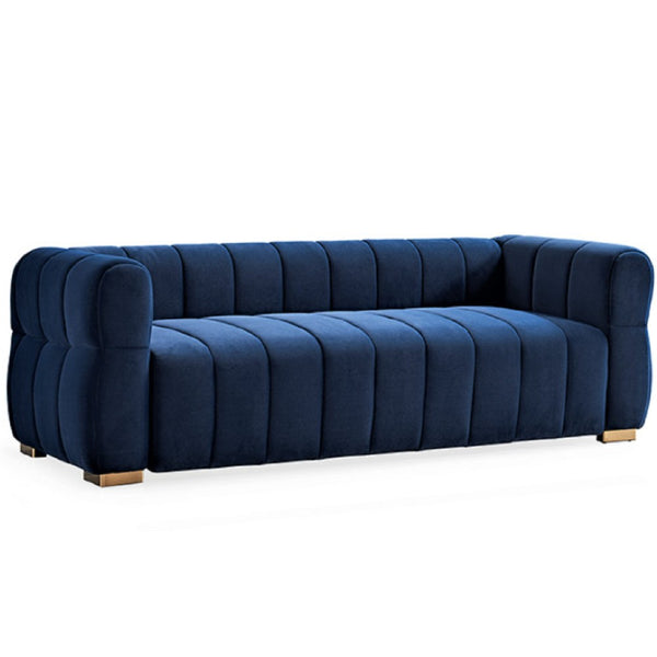 Navy Velvet Sofa