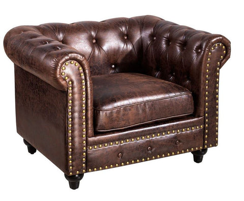 Chesterfield Chocolate Chair