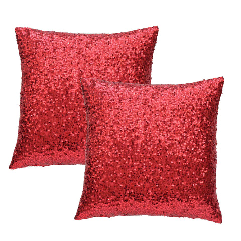 Scarlet Sequin Accent Pillows