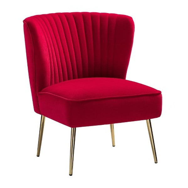 Red Daulton Velvet Side Chair